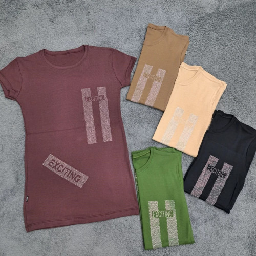 خرید آنلاین تیشرت پنبه فانریپ نگین دار زنانه